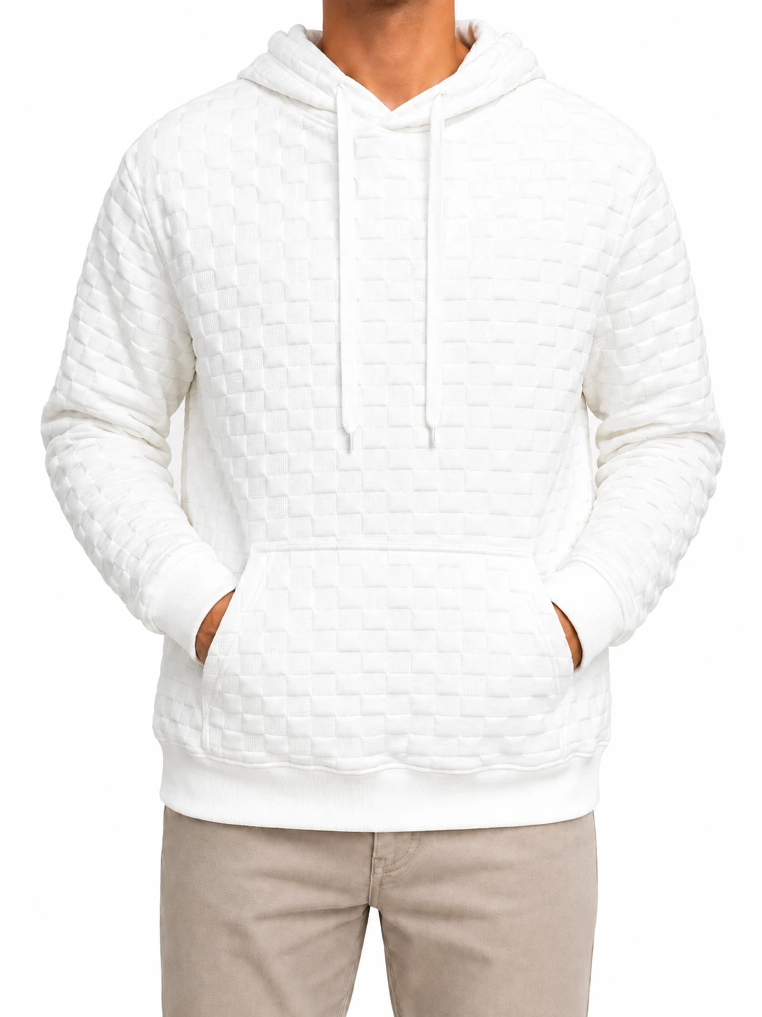 Abrigo Jacquard, modelo, color Blanco